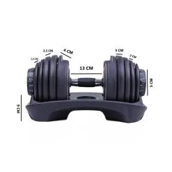 OZIO FITNESS Mancuernas Ajustables Power 2,5-24 Kg (Par) con Base de Almacenamiento - Ideal para Musculación y Entrenamiento en Casa 11 OZIO FITNESS Mancuernas Ajustables Power 2,5-24 Kg (Par) con Base de Almacenamiento - Ideal para Musculación y Entrenamiento en Casa -Running comercio 2 mancuernas ajustables power 25 24 kg par con base de almacenamiento 4