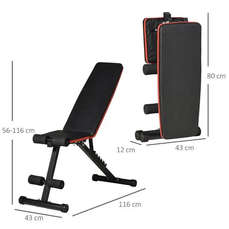 Banco De Pesas Ajustable En Altura HOMCOM 116x43x116 Cm Negro - Ideal para Musculación y Fitness 5 Banco De Pesas Ajustable En Altura HOMCOM 116x43x116 Cm Negro - Ideal para Musculación y Fitness - Imagen 3