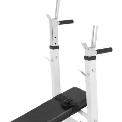 Banco de Musculación y Pesas Gorilla Sports Blanco Plegable con Rack para Barra - Máquinas de Gimnasio -Running comercio banco musculacion y pesas gorilla sports blanco plegable con rack para barra 3