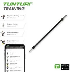 Tunturi Barra de Bombeo Aeróbico 150cm Negro | Mancuernas y Pesas para Musculación -Running comercio barra de bombeo aerobico 150cm negro 2