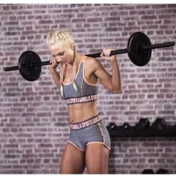 Barra de Pesas Gorilla Sports Negro 170cm Diámetro 30/31 cm - Ideal para Musculación -Running comercio barra de pesas gorilla sports en negro de 170cm diametro 3031 cm 3