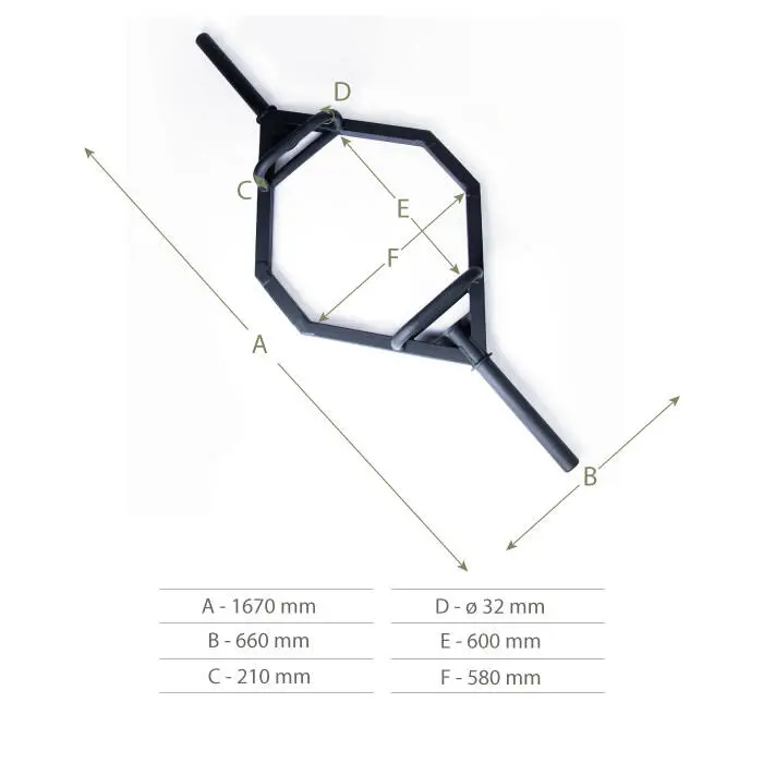 Barra Hexagonal Powder Coated BOXPT Negra - Mancuernas y Pesas para Musculación 7 Barra Hexagonal Powder Coated BOXPT Negra - Mancuernas y Pesas para Musculación - Imagen 5