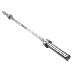 OZIO FITNESS Barra Olímpica 1.2 M - 8 KG - 50 MM Cromada Acero - Mancuernas y Pesas/Musculación