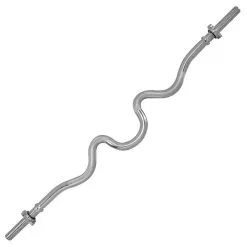 Barra Súper Z Curl Tunturi - 120 cm para Musculación en Casa