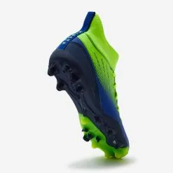 Kipsta Botas De Fútbol Junior AGILITY 500 Caña Alta Suela MG Azul Y Amarillo - Fútbol Juvenil -Running comercio botas de futbol junior agility 500 caa alta suela mg azul y amarillo 3