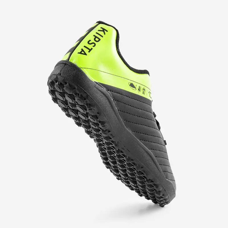Kipsta Botas de Fútbol Niño con Cordones 100 Turf TF Negro y Amarillo - Calzado Deportivo para Niños 7 Kipsta Botas de Fútbol Niño con Cordones 100 Turf TF Negro y Amarillo - Calzado Deportivo para Niños - Imagen 5