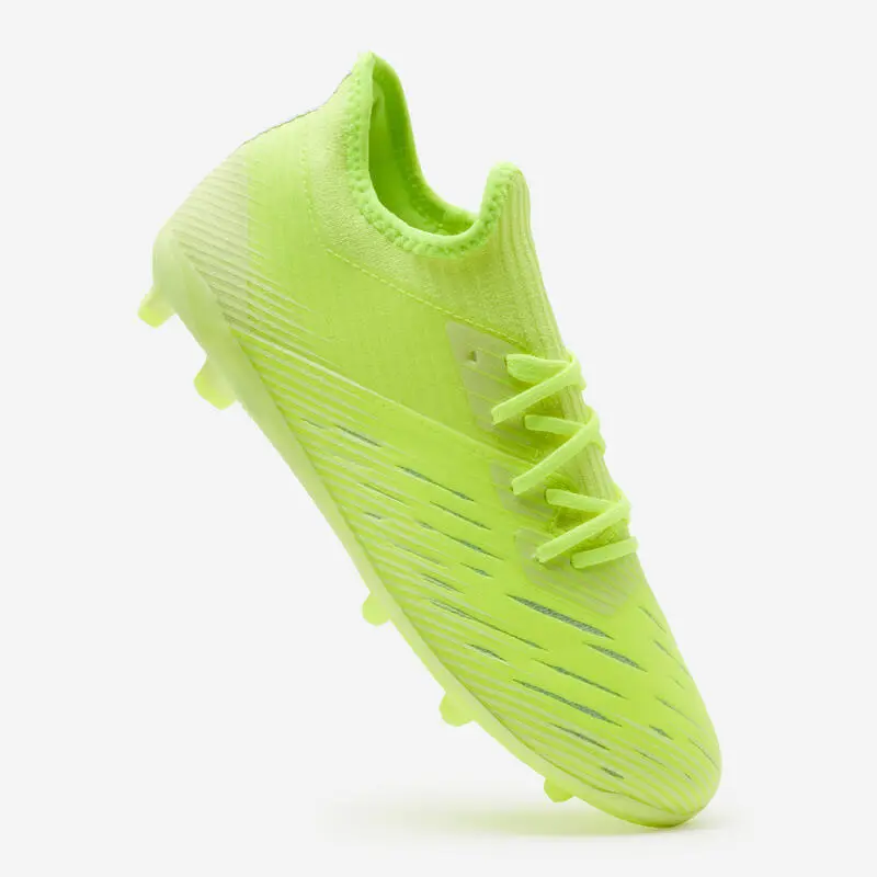 Kipsta Botas de Fútbol para Niño con Cordones CLR FG Neón Amarillo - Calzado Deportivo Infantil 5 Kipsta Botas de Fútbol para Niño con Cordones CLR FG Neón Amarillo - Calzado Deportivo Infantil - Imagen 3