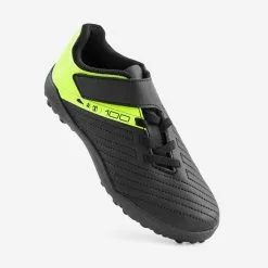Kipsta Botas de Fútbol para Niño con Tira Adherente 100 Easy Turf TF - Negro y Amarillo -Running comercio botas de futbol nio con tira adherente 100 easy turf tf negro y amarillo 3