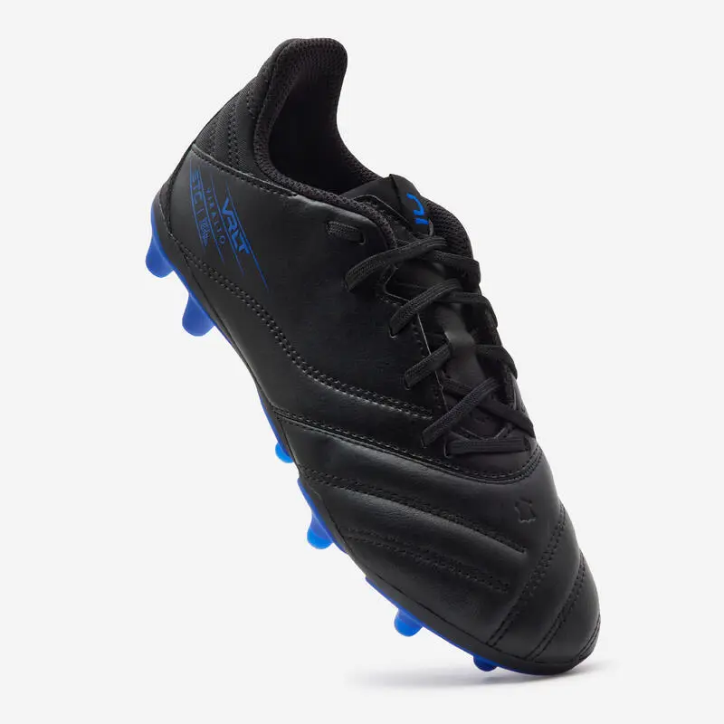 Kipsta Botas de Fútbol Niño Piel con Cordones Viralto II FG Negro Eléctrico - Zapatillas de Fútbol para Niños 6 Kipsta Botas de Fútbol Niño Piel con Cordones Viralto II FG Negro Eléctrico - Zapatillas de Fútbol para Niños - Imagen 4
