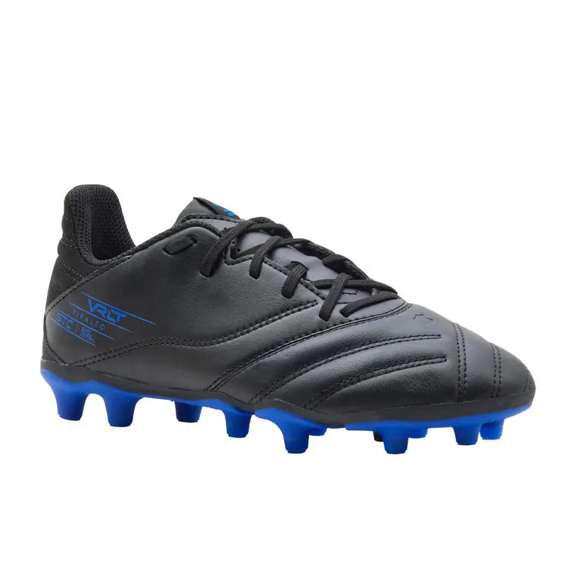 Kipsta Botas de Fútbol Niño Piel con Cordones Viralto II FG Negro Eléctrico - Zapatillas de Fútbol para Niños 3 Kipsta Botas de Fútbol Niño Piel con Cordones Viralto II FG Negro Eléctrico - Zapatillas de Fútbol para Niños