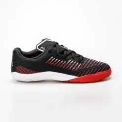 Kipsta Botas De Fútbol Sala Niño GINKA 500 Fútbol Sala JR Negro Rojo - Calzado Deportivo para Niños -Running comercio botas de futbol sala nio ginka 500 futbol sala jr negro rojo 1
