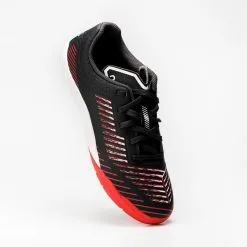 Kipsta Botas De Fútbol Sala Niño GINKA 500 Fútbol Sala JR Negro Rojo - Calzado Deportivo para Niños -Running comercio botas de futbol sala nio ginka 500 futbol sala jr negro rojo 4