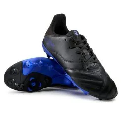 Botas de Fútbol Kipsta VIRALTO II PIEL MG para Niños - Negro Azul, Terrenos Secos -Running comercio botas de futbol terrenos secos viralto ii piel mg nios negro azul 2
