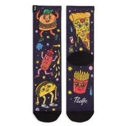 PACIFIC and CO Calcetines Running con Tejido Coolmax Unisex - Fast Food, Multicolor Sublimado -Running comercio calcetin running con tejido coolmax unisex fast food sublimado multicolor 2
