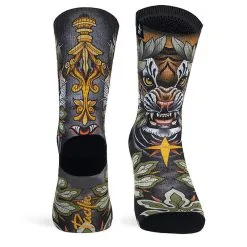 PACIFIC and CO Calcetines Running Unisex con Tejido Coolmax - Roar, Sublimado Multicolor