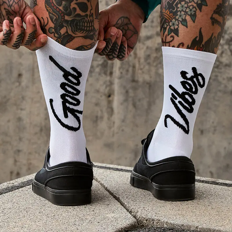 PACIFIC and CO Calcetines Running Unisex Good Vibes - Blanco 6 PACIFIC and CO Calcetines Running Unisex Good Vibes - Blanco - Imagen 4
