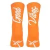 Calcetines Running Unisex Good Vibes Naranja - PACIFIC and CO -Running comercio calcetin running unisex good vibes tricotado color naranja