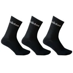 Calcetines Deportivos Altos Tenis Pack De 3 Adidas Adulto Negro - Ideal para Pádel