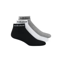 Calcetines Media Caña De Tenis Pack De 3 Adidas Negro Blanco Gris - PADEL -Running comercio calcetines media caa de tenis pack de 3 adidas negro blanco gris 4