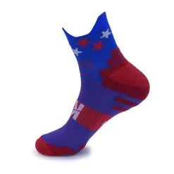 Calcetines Running Tobilleros Unisex KAMUABU Azul/Rojo #COMOUNACABRA - Compresión Óptima -Running comercio calcetines running tobilleros comounacabra unisex kamuabu azulrojo 1