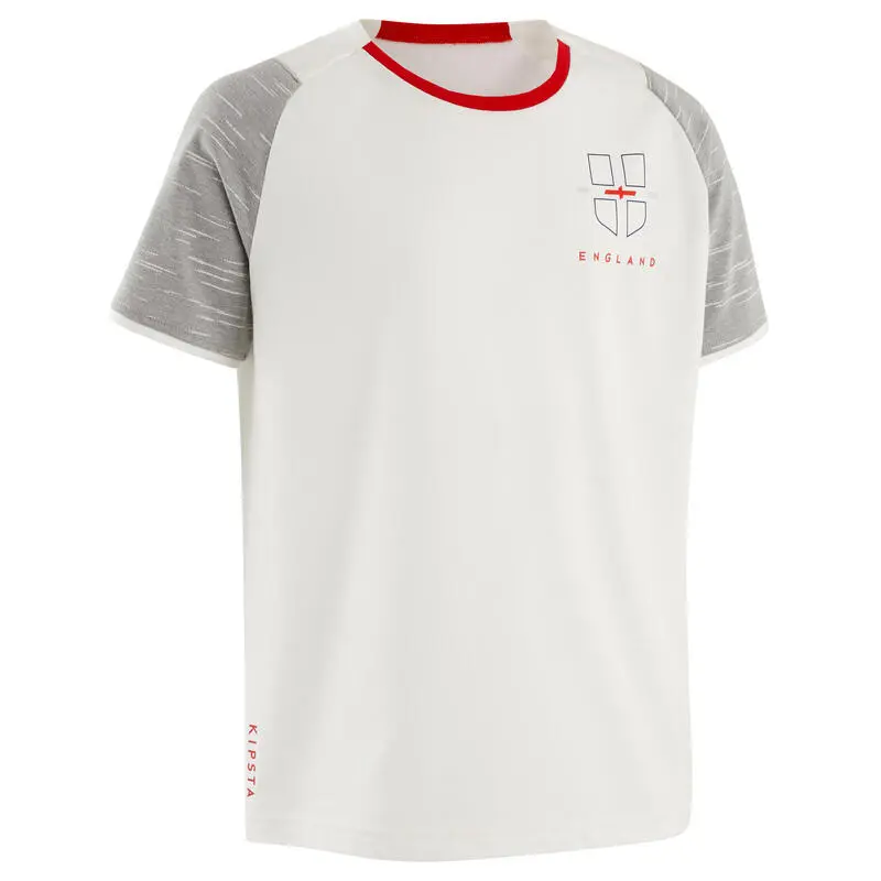 Camiseta De Fútbol Inglaterra Niños Kipsta F100 2022 - Equipación Oficial 3 Camiseta De Fútbol Inglaterra Niños Kipsta F100 2022 - Equipación Oficial
