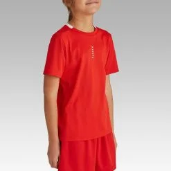 Camiseta De Fútbol Niños Kipsta F100 Roja - Ropa y Equipamiento para Fútbol -Running comercio camiseta de futbol nios kipsta f100 roja 1