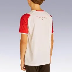Camiseta De Fútbol Polonia Niños Kipsta F100 2022 - Equipaciones Selecciones/Fútbol -Running comercio camiseta de futbol polonia nios kipsta f100 2022 2