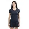 Camiseta De Manga Corta De Padel Drop Shot Tania 2023 - Negro | Ropa Mujer -Running comercio camiseta de manga corta de padel drop shot tania 2023 color negro