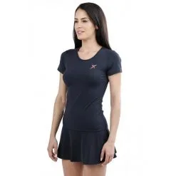 Camiseta De Manga Corta De Padel Drop Shot Tania 2023 - Negro | Ropa Mujer -Running comercio camiseta de manga corta de padel drop shot tania 2023 color negro 3