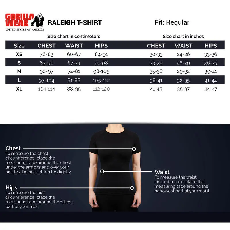 Gorilla Wear Camiseta De Manga Corta Raleigh - Ropa de Musculación Negra 7 Gorilla Wear Camiseta De Manga Corta Raleigh - Ropa de Musculación Negra - Imagen 5