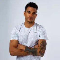 Camiseta De Manga Corta Running De Poliéster Reciclado Hombre TRR Blanca - THE RUNNING REPUBLIC -Running comercio camiseta de manga corta running de poliester reciclado hombre trr blanca 3