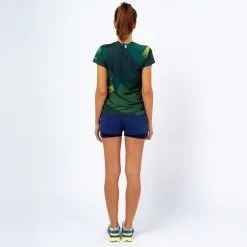 Camiseta De Manga Corta Running Poliéster Reciclado Mujer TRR Verde Y Azul - THE RUNNING REPUBLIC -Running comercio camiseta de manga corta running poliester reciclado mujer trr verde y azul 2