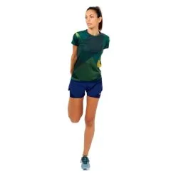 Camiseta De Manga Corta Running Poliéster Reciclado Mujer TRR Verde Y Azul - THE RUNNING REPUBLIC -Running comercio camiseta de manga corta running poliester reciclado mujer trr verde y azul 4