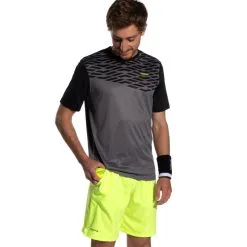 Camiseta De Pádel Manga Corta Transpirable Hombre Kuikma 500 Gris Negro - Ropa Deportiva de Alta Calidad -Running comercio camiseta de padel manga corta transpirable hombre kuikma 500 gris negro 2