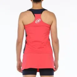 Camiseta de Pádel Transpirable para Mujer BULLPADEL Ravolta Roja - Ropa Deportiva Mujer -Running comercio camiseta de padel transpirable con cuello redondo mujer ravolta roja 2
