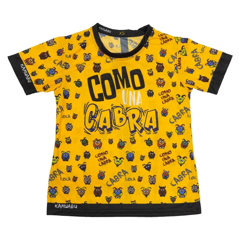 Camiseta de Running para Hombre #COMOUNACABRA - KAMUABU Amarilla 110grs 3 Camiseta de Running para Hombre #COMOUNACABRA - KAMUABU Amarilla 110grs