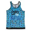 Camiseta de Running #ComoUnaCabra para Hombre - KAMUABU Azul de Tirantes -Running comercio camiseta de running comounacabra para hombre kamuabu azul de tirantes