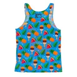 Camiseta de Running para Hombre KAMUABU - Diseño #Pineapple, Color Azul, Tirantes -Running comercio camiseta de running pineapple para hombre kamuabu color azul de tirantes 1