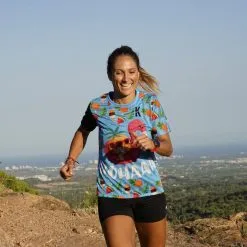 CAMISETA DE RUNNING #PINEAPPLE PARA MUJER - KAMUABU AZUL 90grs -Running comercio camiseta de running pineapple para mujer kamuabu color azul 90grs 3