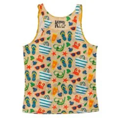 Camiseta de Running #SANDBEACH para Hombre - KAMUABU Color Arena de Tirantes -Running comercio camiseta de running sandbeach para hombre kamuabu color arena de tirantes 1