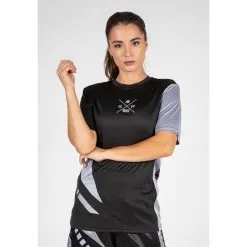 Camiseta Gorilla Wear Hornell Negra - Gris para Musculación -Running comercio camiseta hornell negra gris 3