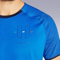 Camiseta Italia Adulto Kipsta FF100 Azul - Equipación Oficial de Fútbol -Running comercio camiseta italia adulto kipsta ff100 azul 4