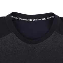 Camiseta Manga Corta Hombre Musculación Domyos Chest Day Negra - Ropa Deportiva de Alta Calidad -Running comercio camiseta manga corta hombre musculacion domyos chest day negra 3