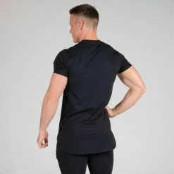 Camiseta Manga Corta Hombre Musculación Domyos Chest Day Negra - Ropa Deportiva de Alta Calidad -Running comercio camiseta manga corta hombre musculacion domyos chest day negra 4