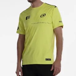 Camiseta Manga Corta Pádel - Bullpadel Logro Amarillo | Ropa Hombre -Running comercio camiseta manga corta padel bullpadel logro amarillo 1