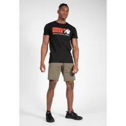 Camiseta de Musculación Manga Corta para Hombre - GORILLA WEAR Classic Negro -Running comercio camiseta musculacion manga corta algodon hombre gorilla wear classic negro 2