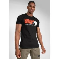 Camiseta de Musculación Manga Corta para Hombre - GORILLA WEAR Classic Negro