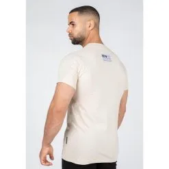 Camiseta Musculación Manga Corta Hombre GORILLA WEAR Classic Beige - Ropa de Entrenamiento Cómoda y Estilosa -Running comercio camiseta musculacion manga corta hombre gorilla wear classic beige 1