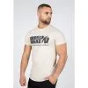 Camiseta Musculación Manga Corta Hombre GORILLA WEAR Classic Beige - Ropa de Entrenamiento Cómoda y Estilosa -Running comercio camiseta musculacion manga corta hombre gorilla wear classic beige