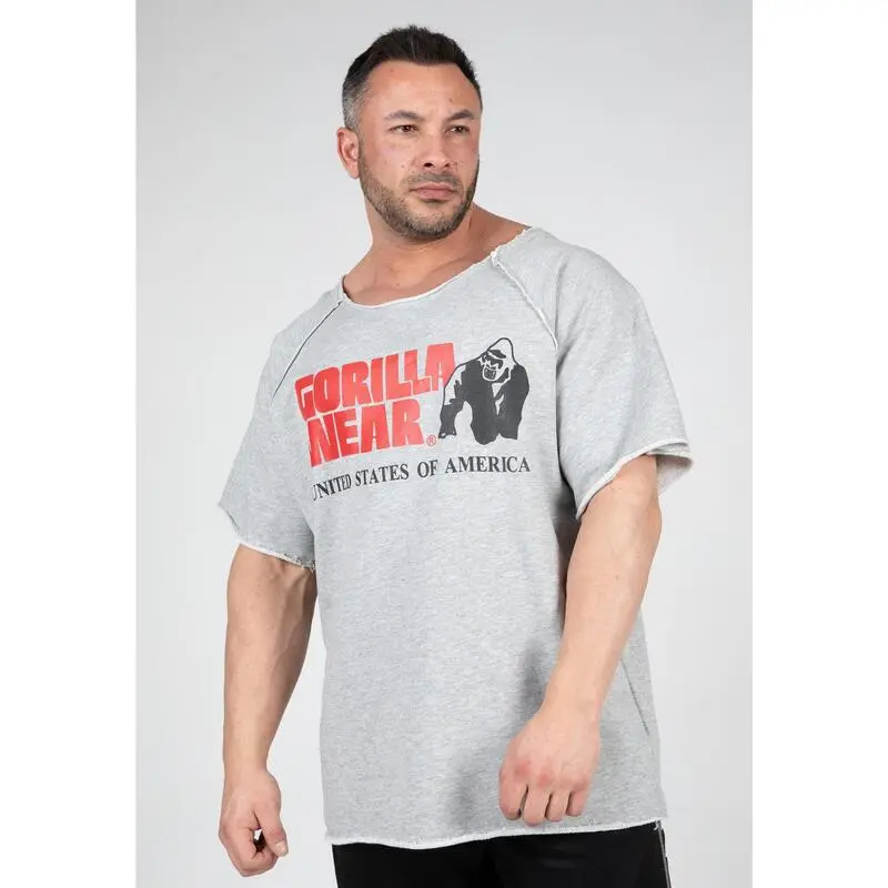 Camiseta Musculación Manga Corta Hombre GORILLA WEAR Classic Work Out Gris - Ropa de Entrenamiento 3 Camiseta Musculación Manga Corta Hombre GORILLA WEAR Classic Work Out Gris - Ropa de Entrenamiento